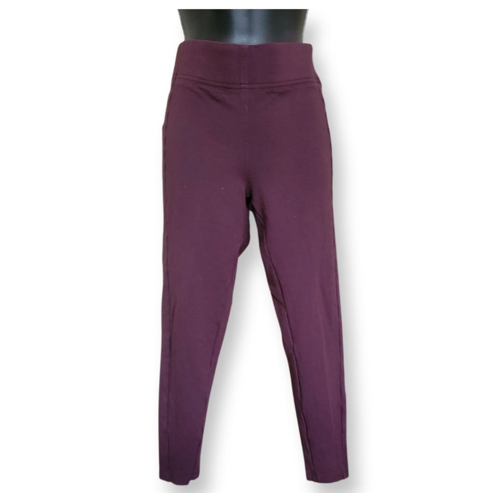 LOFT Plum Pullup Skinny Pants (S)